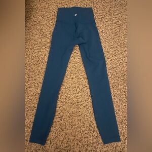 Blue Lululemon leggings 25” inseam size 0